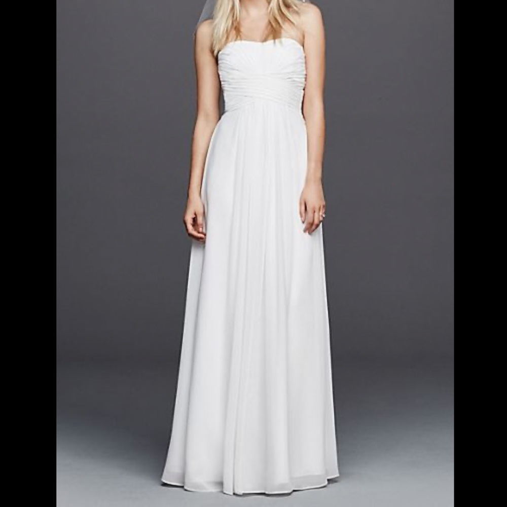 David’s bridal (white) chiffon dress